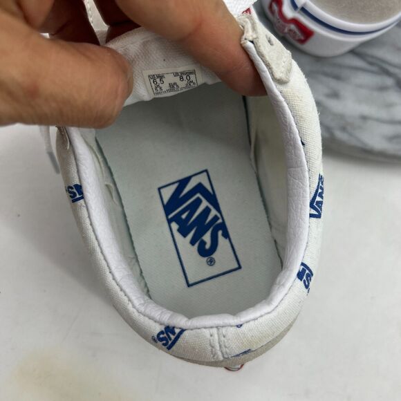 Vans Sneakers Womens 8 White Suede and Canvas Skate Skater Skateboarding Shoes - Picture 12 of 14